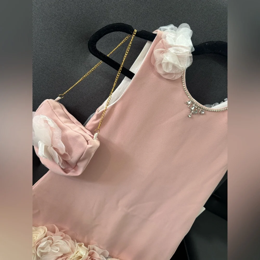 FINAL SALE✨
PINK GIRL Pink Floral Girl's Dress with matching bag - Picture 7 of 9